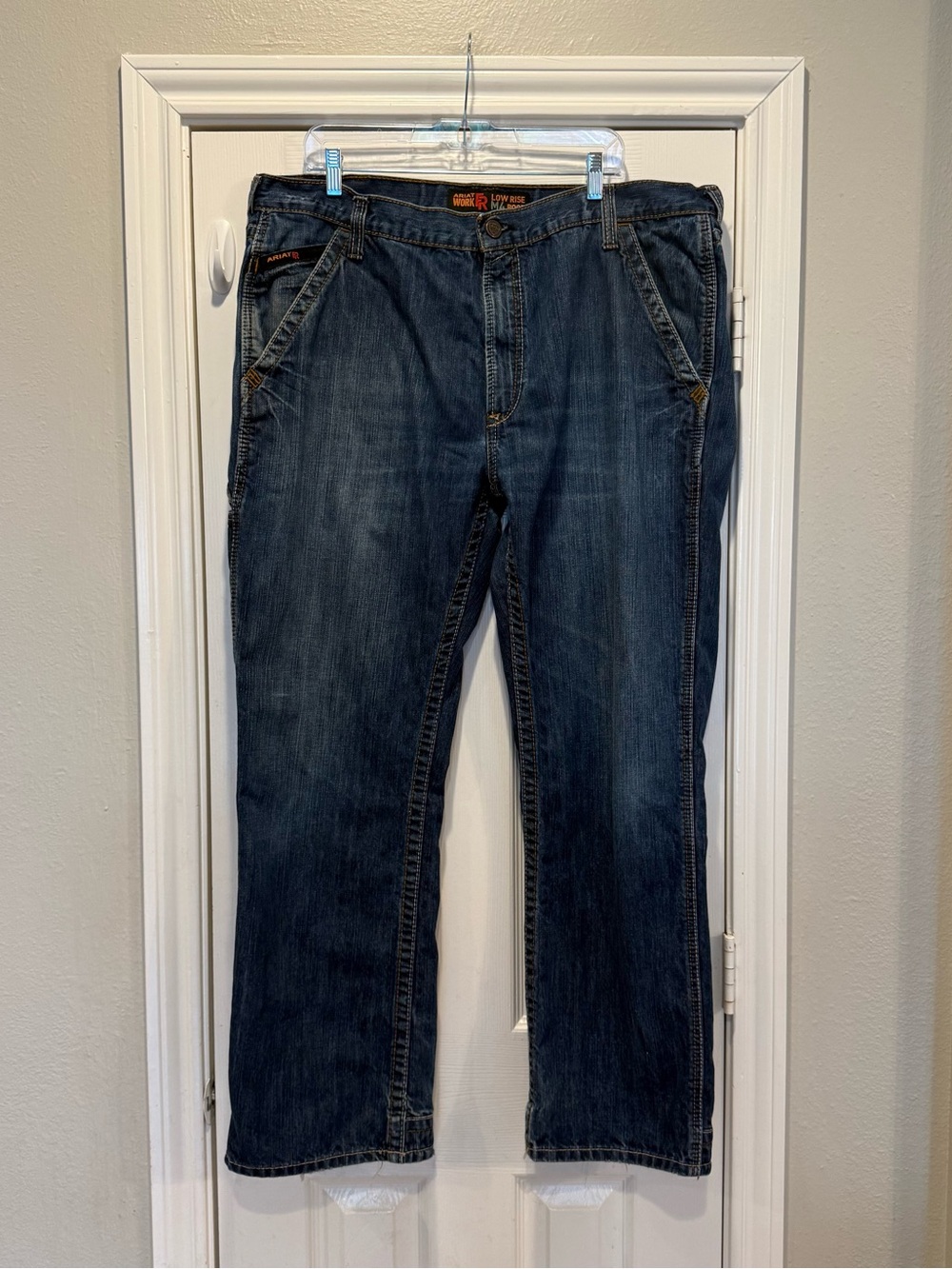 Ariat Jeans Mens 40x32 Medium Wash FR Flame Resistant M4 Western Low Rise Boot